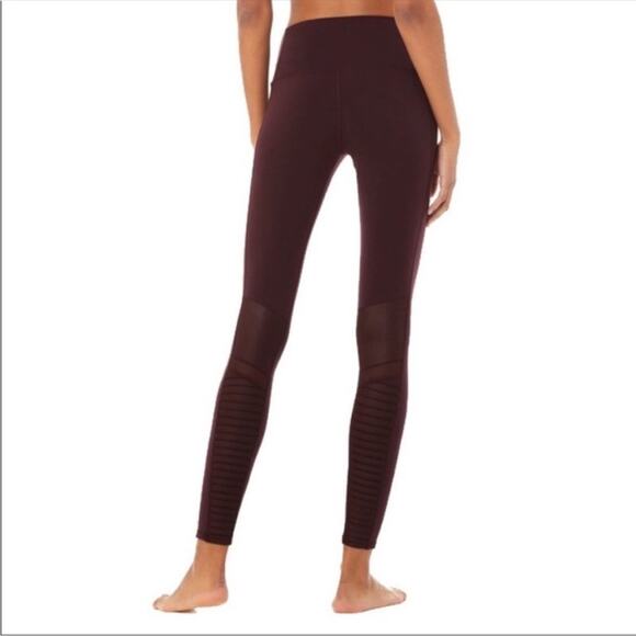 ALO Yoga Burgundy Moto Leggings - Picture 4 of 14